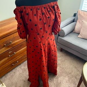 Gorgeous Maeve for Anthropologie Midi Off the Shoulder Dress Size 4